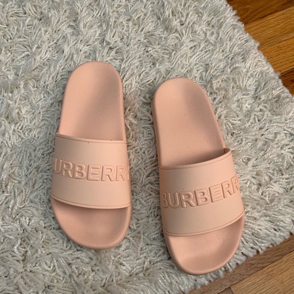Burberry Pink Slides- Size 9